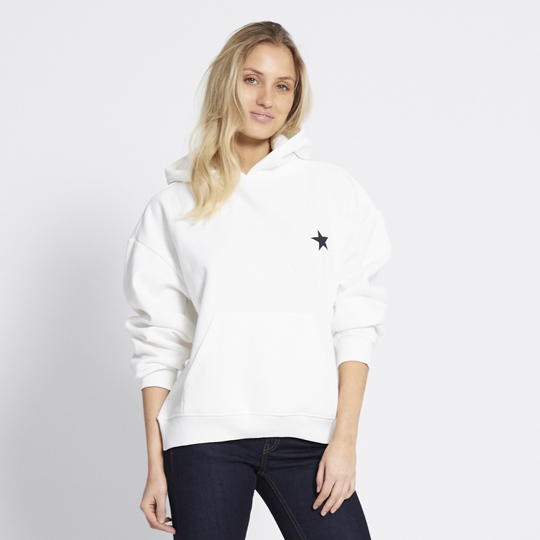 Printed heavy hoodie "Hilma Printed" Off white